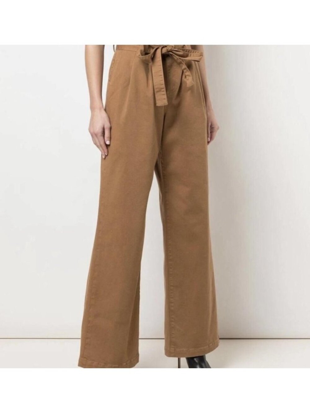 Alice + Olivia High-Waisted Paperbag Pants Trouser With Tie Belt Size 26 New NWT - Picture 7 of 7
